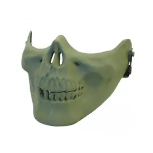 Breathable Half Face Mask Adjustable Outdoor Face Cover Green