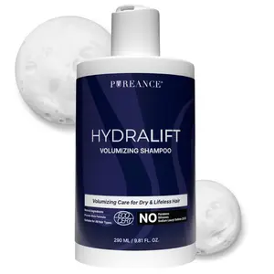 PUREANCE HydraLift Volumizing Shampoo - Vegan Cleansing Moisturizer for Fine Thinning Hair, Hydrate with Biotin, Wheat Protein, Lightweight Green Tea Gentle Formula for Adults' Daily Use (9.81 fl oz, Suitable for Any Hair Type)