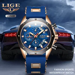 Lige Business leisure watch，A multifunction dial stylish men's watch