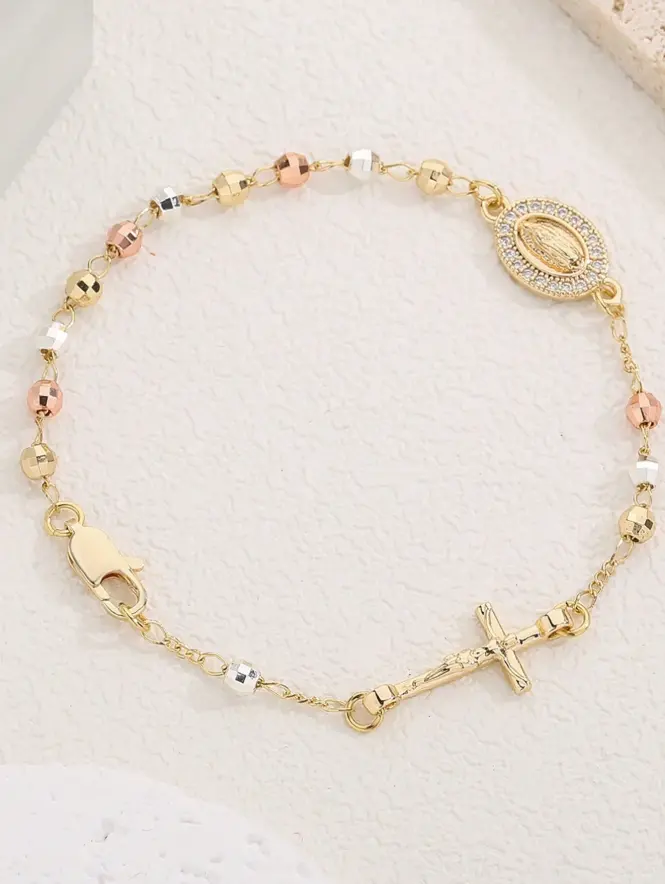 Handmade beaded bracelets, classic religious bracelets, fashion jewelry, gifts for women.