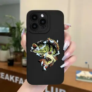 Jumping Fish Pattern Phone Case, Shockproof Phone Protective Cover, Phone Accessory Compatible with iPhone