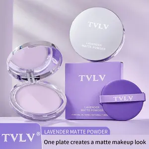 Lavender Matte Setting Powder, Color Correction, Even Skin Tone, Oil Control, Smooth Texture, Suitable for All Skins
