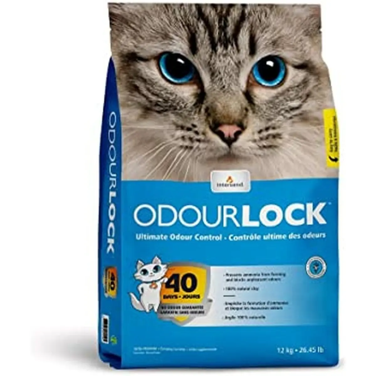 212 MAIN Unscented Odorlock Clumping Cat Litter, 13.2 lbs Natural Clay Formula with High Absorption Rate, Ammonia Neutralization, Odor Control, Less Waste, Powerful Agglomeration, Dust-Free