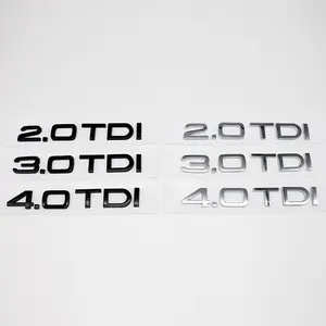Audi Tdi Series Car 3D Letter Decal Sticker, Vehicle Exterior Decoration, Self-Adhesive Grille Tailgate Trunk Emblem, Fits 2.0tdi 3.0tdi 4.0tdi