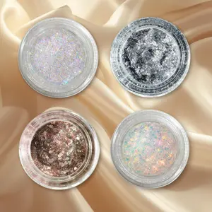 Wedding Party Edit | Glitter Identity Series | 4-Piece Mini Glitter GelSet for Soft Romantic Glow, Bridal Bridesmaid Makeup, Champagne & Neutral Shimmer (For Eyes, Face, + Body) by Lemonhead LA