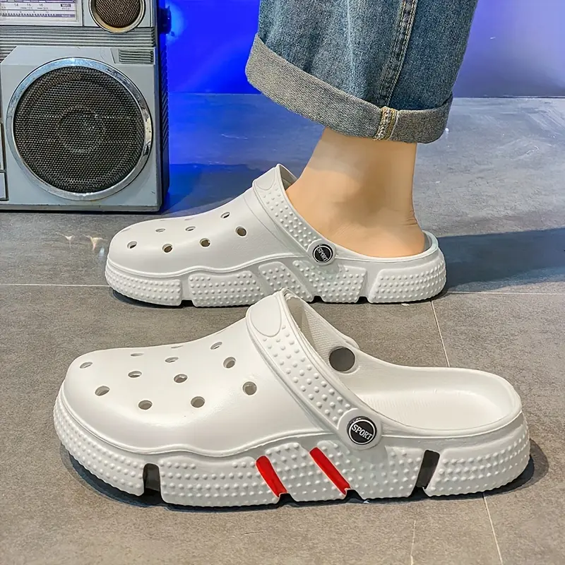 2026 Men Plus Size Comfy Hollow Out Clogs Soft Sole EVA Slippers Indoor Outdoor Activities Non Slip Durable Breathable Comfortable Mules mens fashion for protective modern sturdy heavy duty stylish industrial trendy