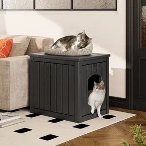 [dealsforyoudays] Multi-Functional Hidden Cat House with Built-in Litter Box, Durable Large-Capacity Pet Furniture, Easy to Clean and Ventilated, Suitable for Multiple Home Scenes, Ideal for Small to Medium Cats and Dogs