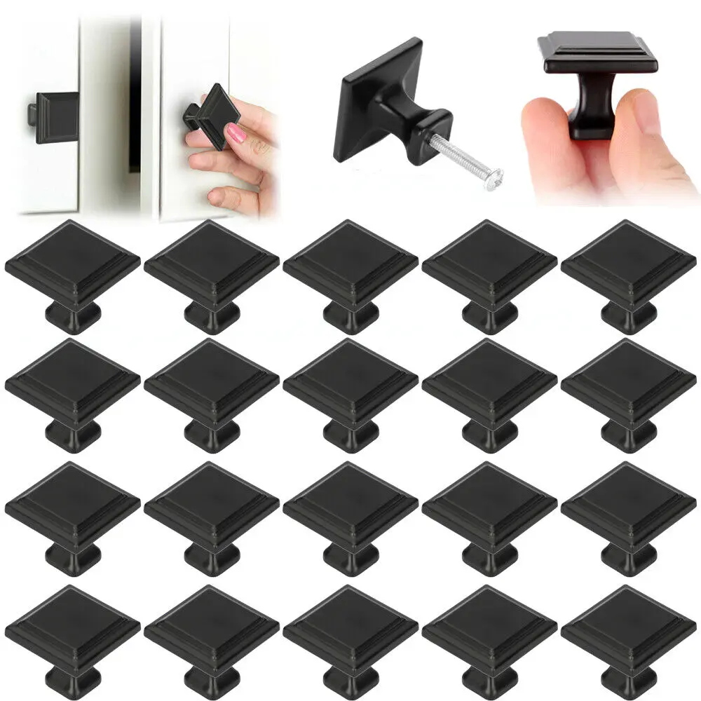 Matte Black Cabinet Knobs Hardware Bedroom Kitchen Drawer Cupboard Handle Pulls Matte Black Cabinet Knobs Hardware Bedroom Kitchen Drawer Cupboard Handle Pulls