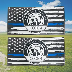 3pcs Patriotic Thin Blue Line & American Flag Vinyl Stickers - Matte Finish, Self-Adhesive for Cars, Bumpers, Trucks, Windows | Durable & Weather-Resistant,refrigerator magnet laptop bumer sticker taco gang