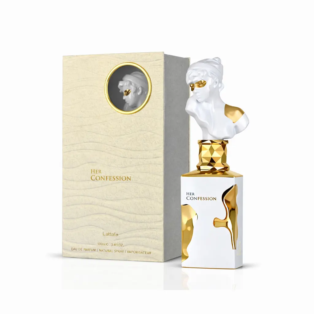 Lattafa Her Confession Eau De Parfum, Aromatic Luxurious Fragrance Scent Blend for Women & Adults with Spicy Vanilla & Tonka Bean, Long-Lasting Arabian EDP Spray, 3.4 FL.OZ, Perfumes For Women, Gifts For Women