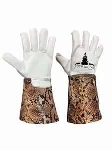 Brown Python Textured Welding Gloves 777's