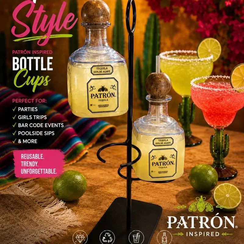 Patron Reusable Cups, Eco-Friendly BPA-Free Drinkware for Daily Use, Leak-Proof Travel Cups