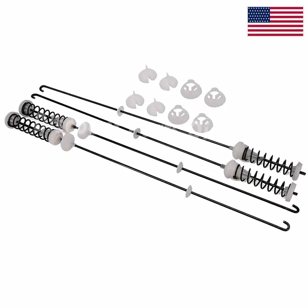 W10780048 4-Pack Washing Machine Suspension Rod Kit, 23.6 in Vibration Control Stable Tub Support Rods with Ball Cups, Replaces AP5971398 W10349193 AH3418737 lp22874 ps11723157, Compatible with Whirlpool Kenmore, Shock Reduction