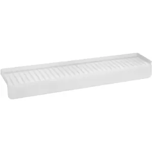 20"x4"  Sink Edge Protector - Splash Guard with Suction Cups & 5? Tilt, Cuttable Edge Guard for Kitchen Sink, Bathroom,Granite & Quartz Countertops(White)