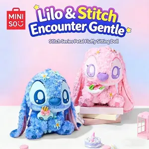 MINISO Stitch Petal Plush Sitting Doll – Ultra-Soft Petal Design, Cute Collectible, Perfect Christmas&Valentine's Day Gift for Stitch Fans, Friends, Lover&Kids