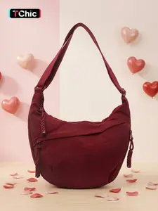 Nylon Crescent Casual Crossbody Bag for Women Men Lightweight Waterproof Casual Everyday Hobo Shoulder Tote Multi-pocket Travel Purse Corduroy Retro Slouchy Dumpling Bag Fashionable Shoulder Bag