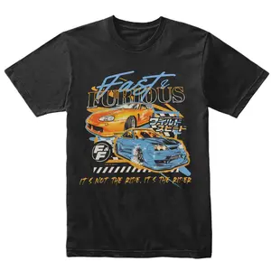 2001 Universal Studios Fast and Furious Movie Promo Unisex Tee Shirt Cotton Men Casual