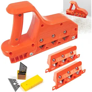 Drywall Cutting Tool, Plasterboard Angle Fast Cutter, Precise 45 60 Gypsum Board Chamferer With 10 Blades, Woodworking Hand Smoothing Planes, Perfect Angle Planers for Woodworkers(Orange)