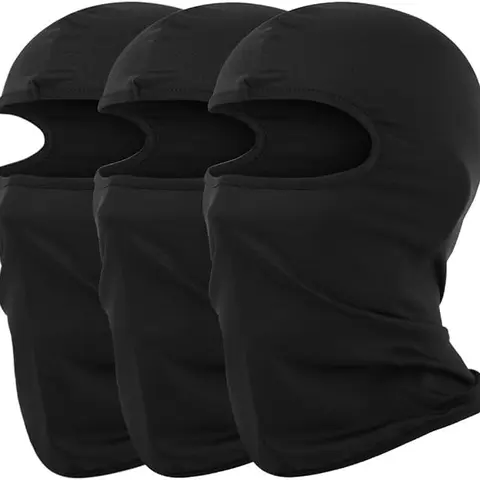 Adults' Synthetic Polyester Full Face Balaclava Mask (1-3 Pack) - Breathable Balaclava, Ski Mask, Protective Gear, Elastic Fit, UV Sun Protection, Windproof, Sweat-Dry Fabric, Cooling Airflow, Dust & Sand Guard, Washable, One Size for Hunting, Hiking