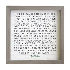 Sincere Surroundings 10" Dog Taught Me Rustic F rame