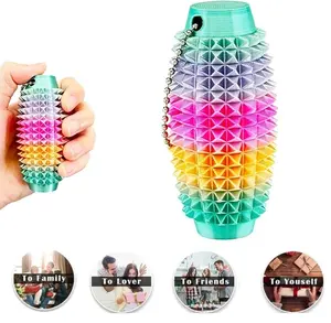 Little Ouchies Pain Fidget,Pain Stim Fidget Toy for Adults, Hard Spiky Fidget Massage Keychain for Stress Reduction and Focus,Novelty Easter Gifts for Friends