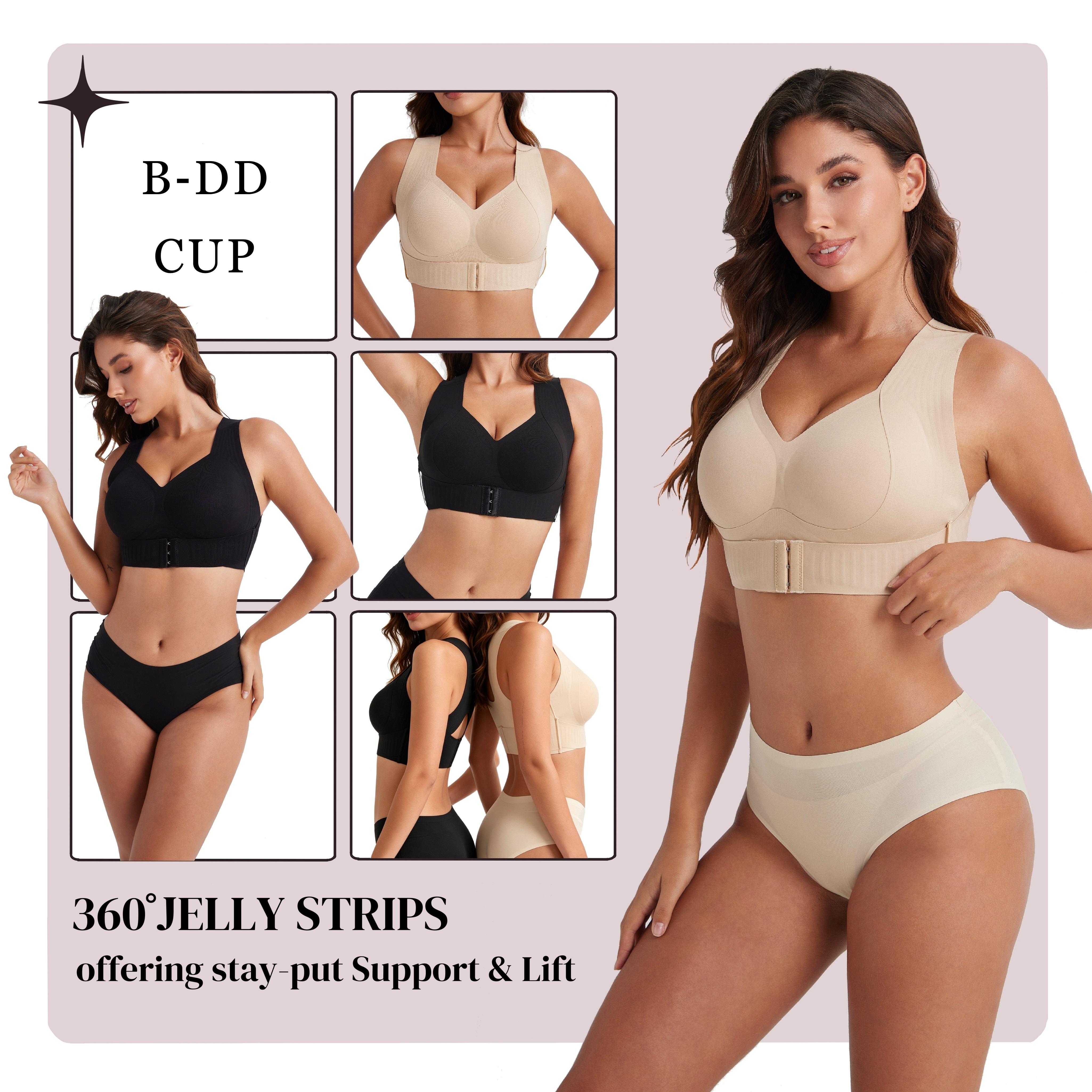 【Postural correction】Soft Breathable Wireless Sports Bra - Women's Full Coverage, Non-Removable Moulded Cups | Beige Yoga Gym Daily Fitness Activewear