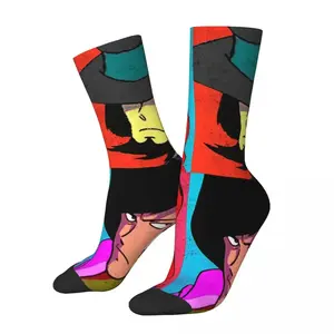 Bold Character Comic Socks (36-44Eu) - Men's Socks with Comic Art Design - Suitable for Men and Women