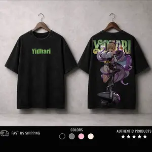 Yidhari Murphy- Zenless Zone Zero Washed T-Shirt,Sweatshirt, HoodieVideo Games, Horror Vintage Shirt, Game Fan, Streetwear Tops Black Fabric Menswear