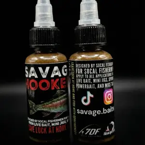 Savage Baits HOOKER SAUCE Fish Attractant for All Applications Live Bait Mini Jigs Spoon Powerbait and Mice Tails Cheater Sauce Irresistible Scent Trail
