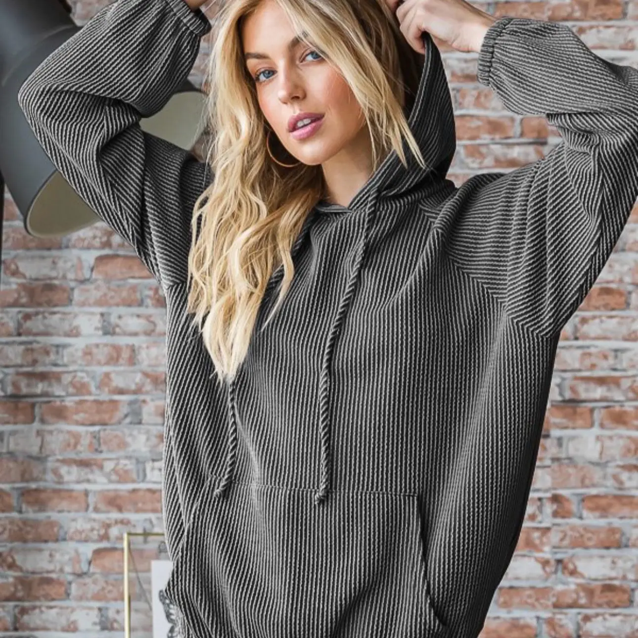 Ribbed Hoodie