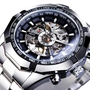 Men's Stainless Steel Luxury Skeleton Watch