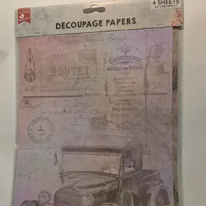 Decoupage Papers 4 Sheets A4 2 Designs x2