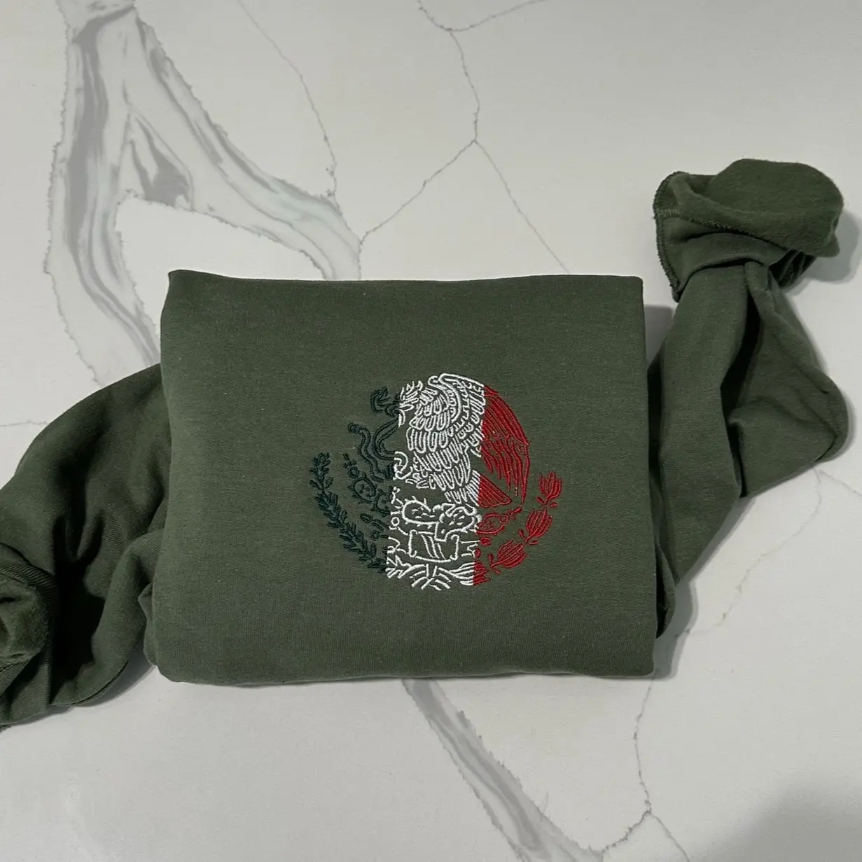 Mexico Eagle Sweatshirt, Flag Colors Sweaters Unisex Clothing Casual