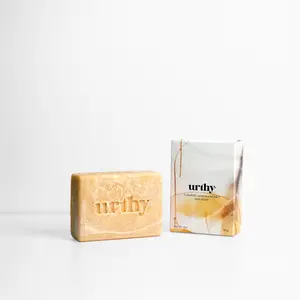 Urthy Scents Turmeric Manuka Honey Face & Body Bar Soap, Soothes and Hydrates with Natural Exfoliation, Brightens and Calms Complexion for Soft, Smooth, and Refreshed Skin, Vegan, Cruelty Free