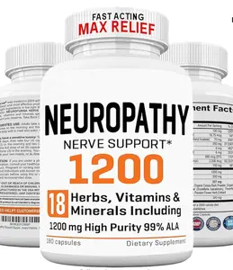 Neuropathy Support Supplement with 1200 mg HP-99 Alpha Lipoic Acid - Max Strength ALA Nerve Formula for Feet Hands Fingers Legs