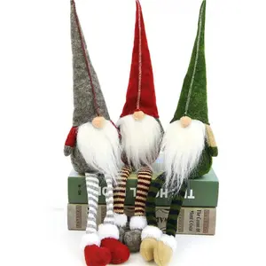 3-Pc Long-Leg Christmas Gnome Doll Set | Plush Fairy Nordic Gnome Elf Decoration for Kids Gifts, Hotel/Mall Window Display, Holiday Mantel & Shelf Décor, Christmas decoration, gnome gift, unique items, gift for her, home décor, Christmas tree