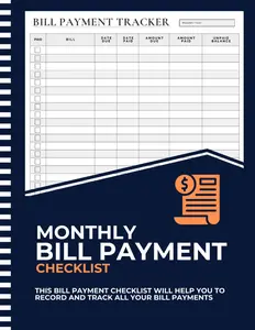 Bill Tracker Notebook: Monthly Bill Payment Checklist | Expense and Bill Tracker - (8,5'' x 11'' 100+ Pages) Paperback – July 8, 2024