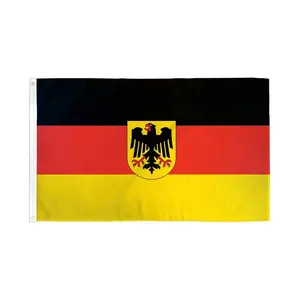 3x5ft Germany Eagle Polyester Flag - Dye Sublimation Printing, Bold Colors, Reinforced Stitching, Durable Header Tape, Wall Decor, Festive & Party Supplies Backdrop Banner, Flags