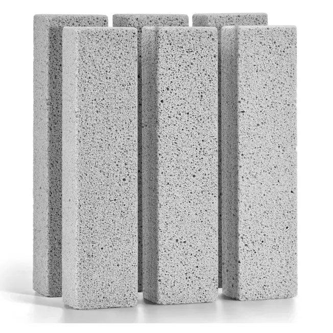 Pumice Stone for Toilet Cleaning Bowl Stick, Powerfully Cleans Hard Water Rings, Calcium Buildup & Stains, Suitable for Kitchen Sink, Toilet, Bathtubs, Grill, Swimming Pool