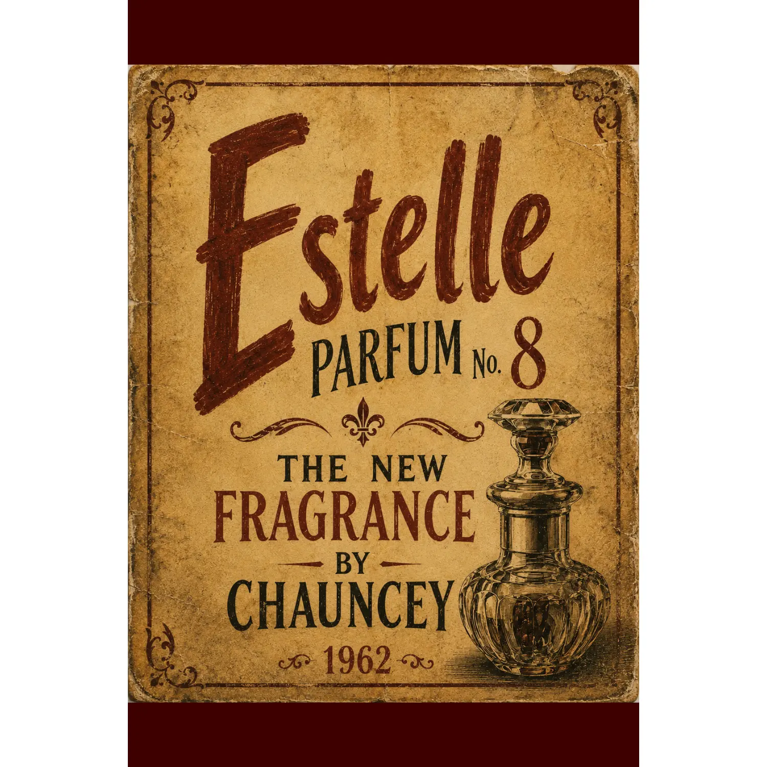 Moodland Studios Retro T-Shirt - Vintage 'Estelle Parfum No. 8' Graphic Tee