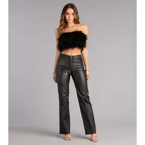 Walking The Walk Faux Leather Straight Leg Pants