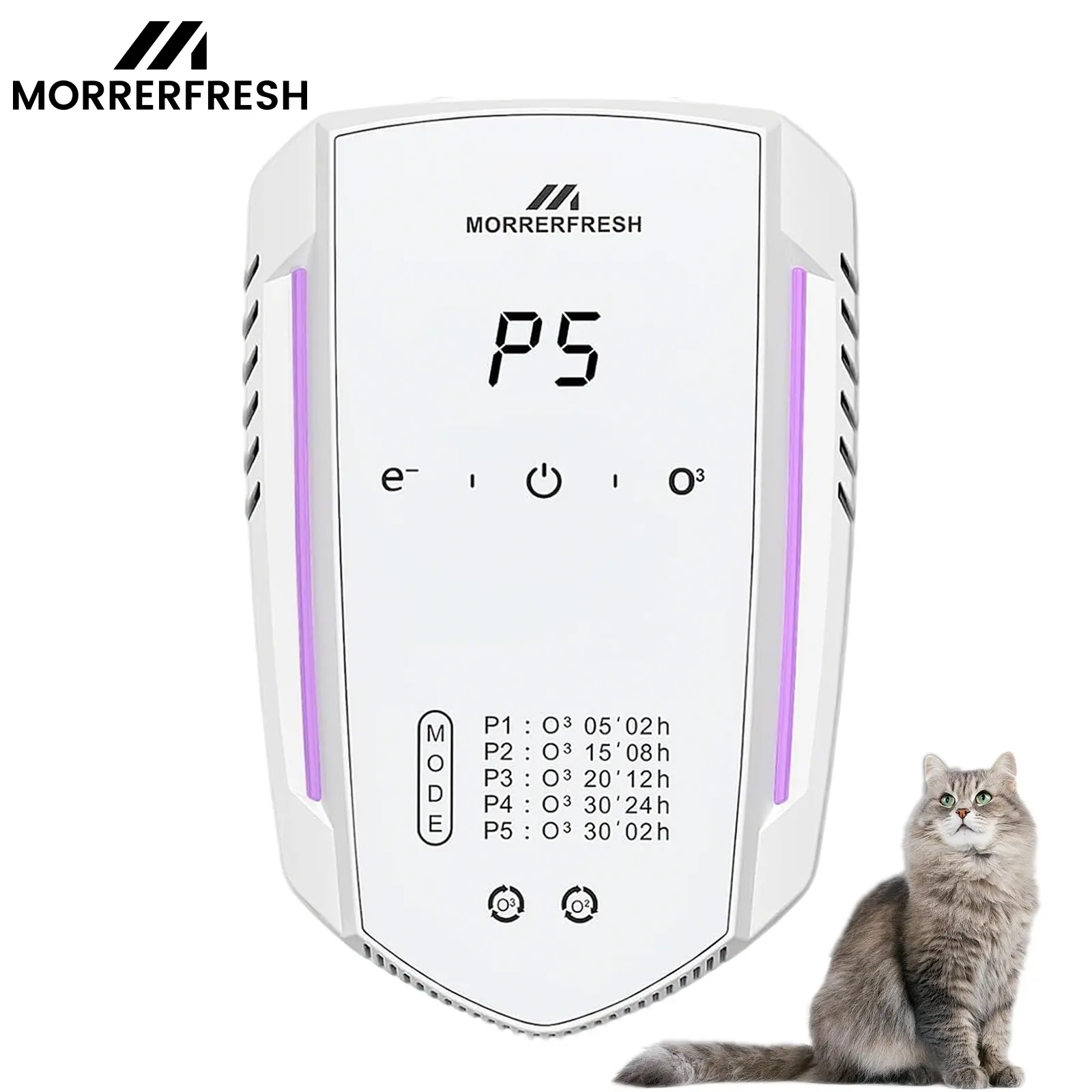 Morrerfresh Portable Odor Eliminator, Ozone Air Purifier for Pet Odors, Shoes, Wardrobe & Home Freshening