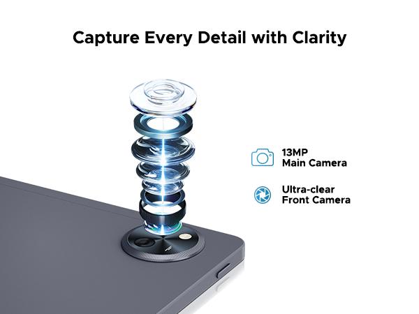 U11 11" Tablet, Android 15, Gemini AI, 16GB+128GB/2TB, 8580mAh, 5G WiFi, Widevine L1, 13MP Camera, GPS, OTG