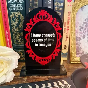 Victorian Goth Bookshelf Sign - Customizable Text