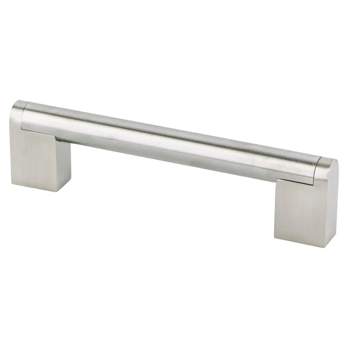 Berenson Studio Single Pull - Stainless Steel Interior Door Handle, 128 mm CC, 5.625 in, 0.5625 in, Rectangular Shape Door Hardware with Uptown Feel, Interior Doors