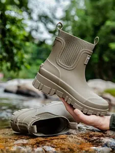 All-Weather High-Quality Rain Shoes, Rain Boots, PVC Sole and Upper, Comfortable Insole Ankle Support, Suitable for Rainy Days, Commuting, Hiking, Fishing