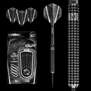 Winmau Blackout Steel Tip Dart Set 24 gram 90% Tungsten alloy