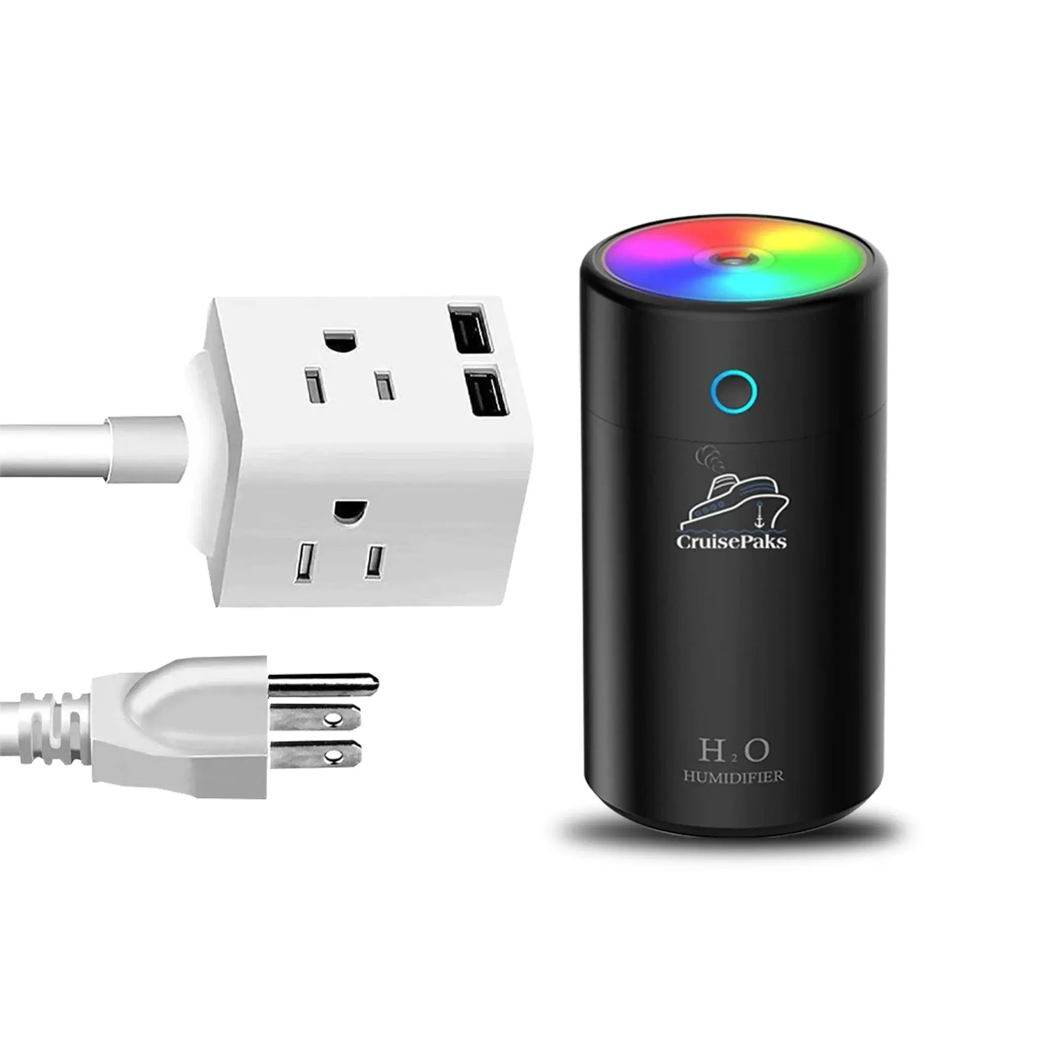 Cruise Essentials Mini Humidifier and Corded plug Bundle
