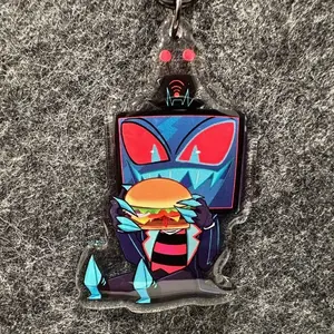 Hazbin Hotel Burger Vox Keychain