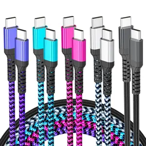USB C , 5-Pack [3/3/3/6/6FT] USBC to USBC Cables for  16 15 Pro Max   Cord 60W 3A C to C Charger Cord for  S25/S24/S23/S22 for iPad mini/Air MacBook Pro 2022